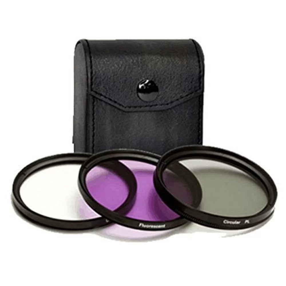 55mm 3-Piece Coated Filter Kit + Cleaning Kit Q161