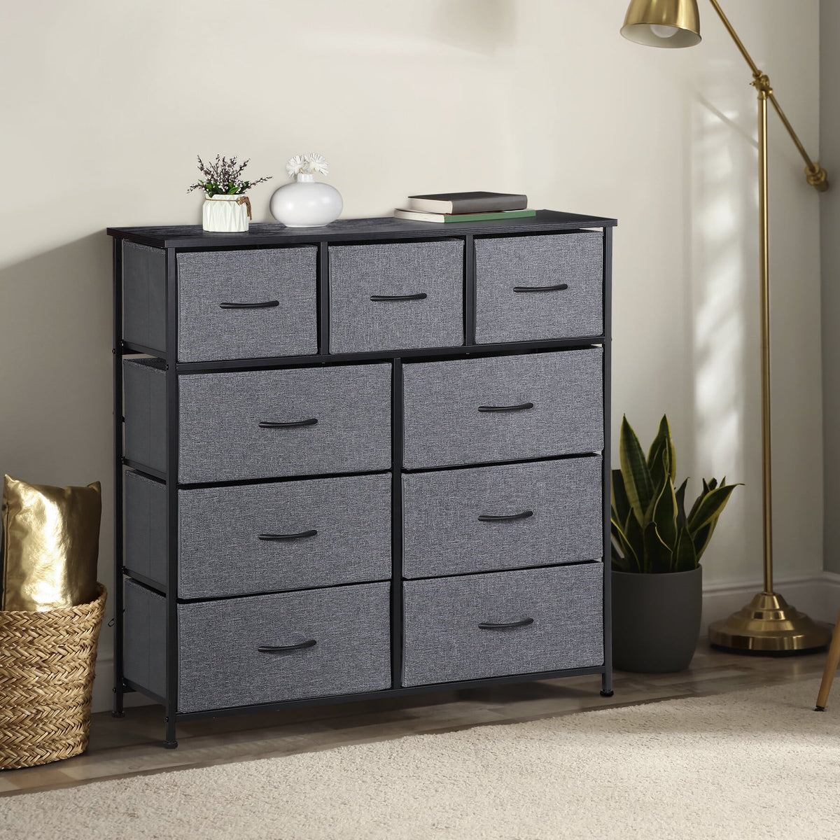9 Drawer Fabric Storage Dresser W7421