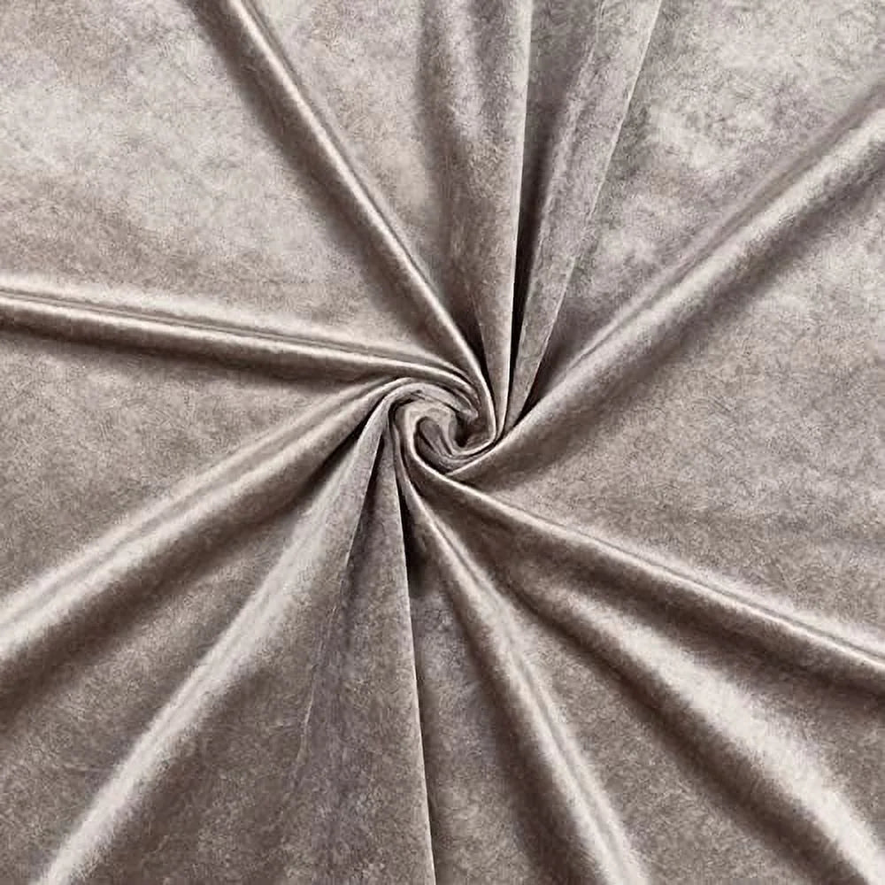 Velvet Light Filtering Hidden Tab Top Curtain Panel Pair, 52"x84", Taupe F18841