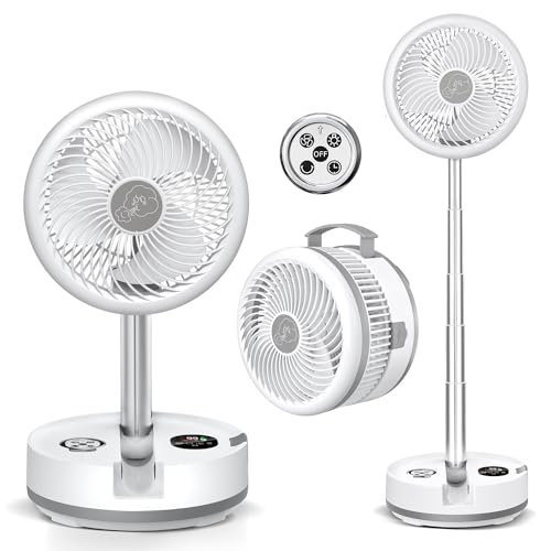 8 inch Portable Rechargeable Oscillating Fan White N5729