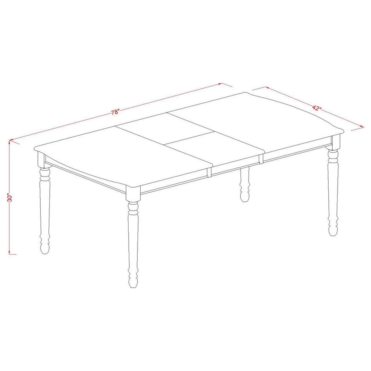 60/78 Inch Dining Table with 8 Parson Chair D736785