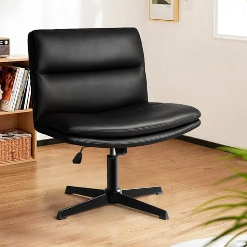Armless High-Back Wide Seat Office Desk Chair D494525