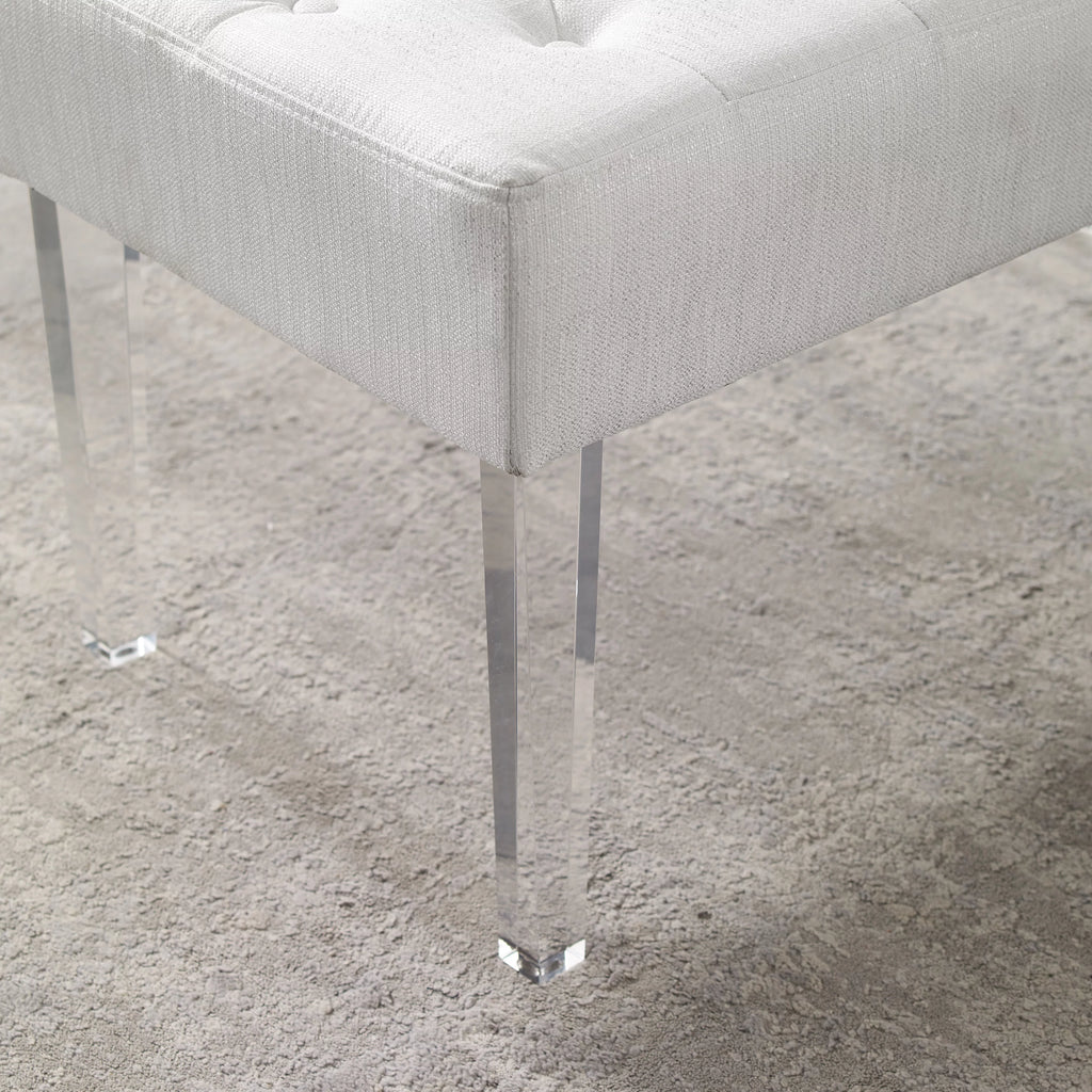 Tufted Bench with Acrylic Legs C76334