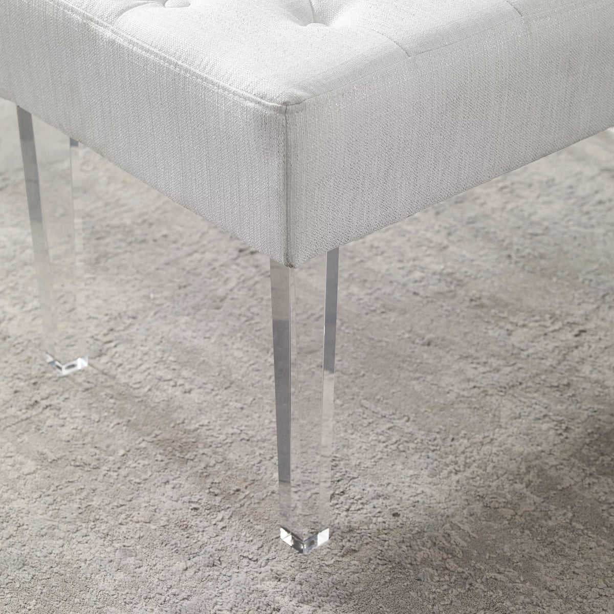 Tufted Bench with Acrylic Legs C76334