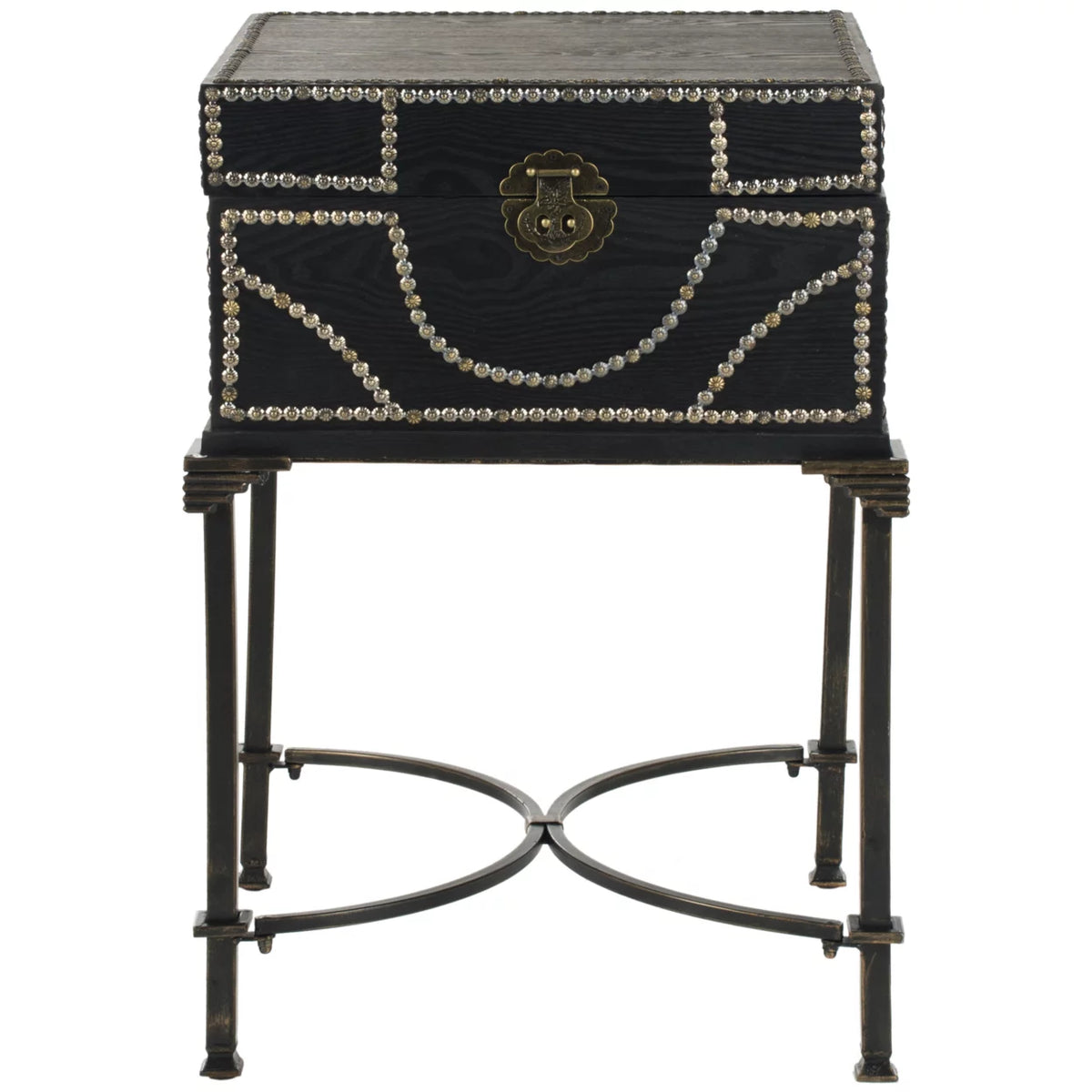 Dark Brown Storage End Table W849811