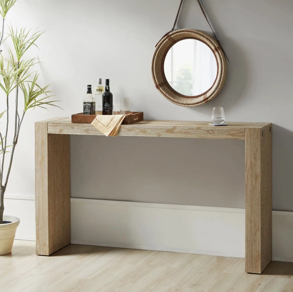 Natural Wood Console Table G4827