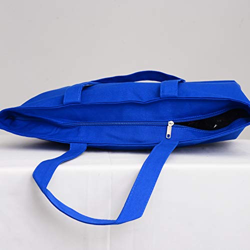 6 Pack Large Canvas Tote Bag with Zippered Closure M76167
