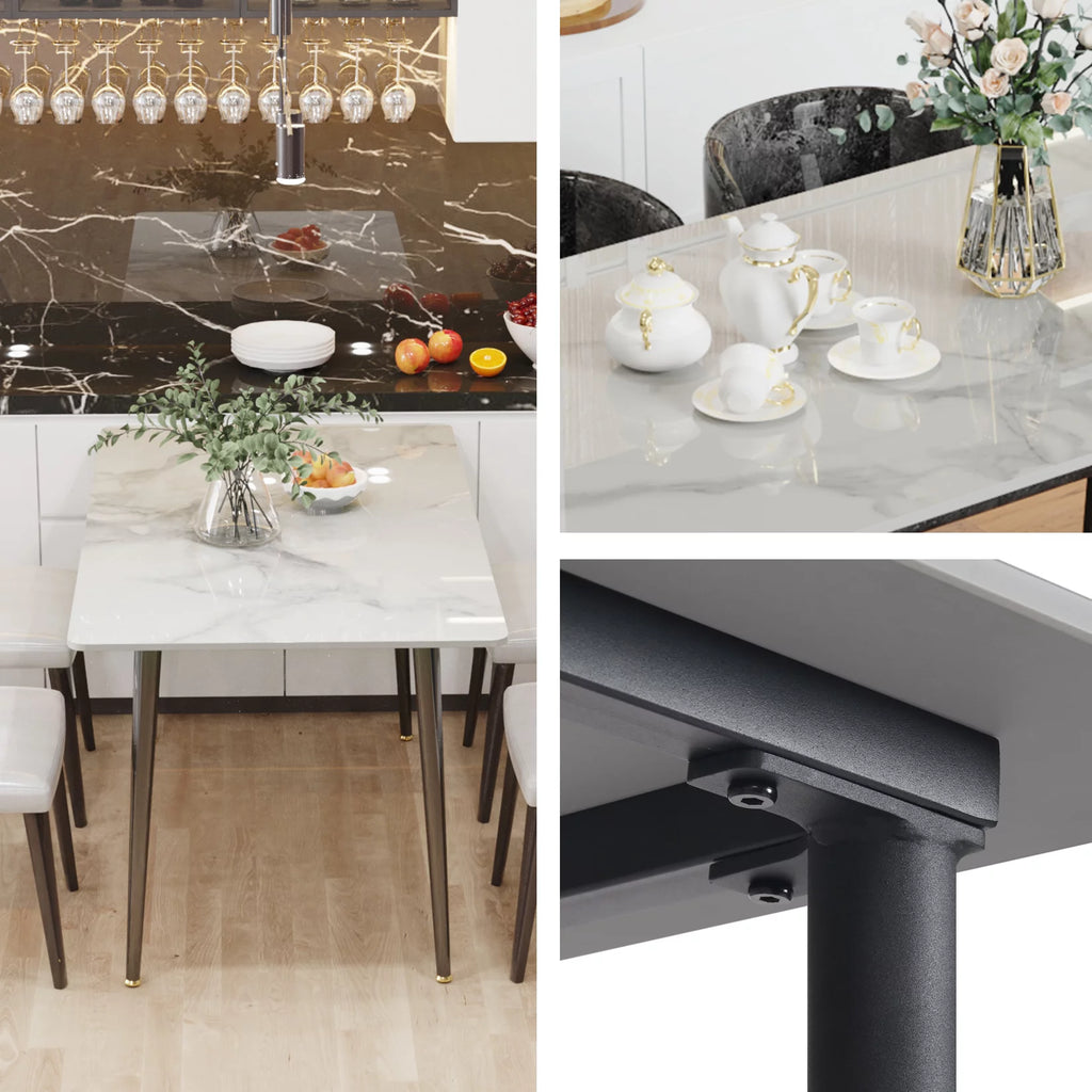 Sintered Stone Dining Table with Metal Legs M772786