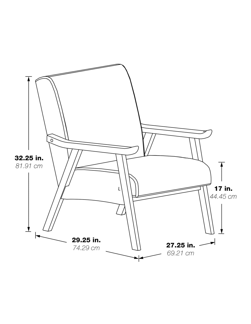 Linen White Fabric Armchair N47459