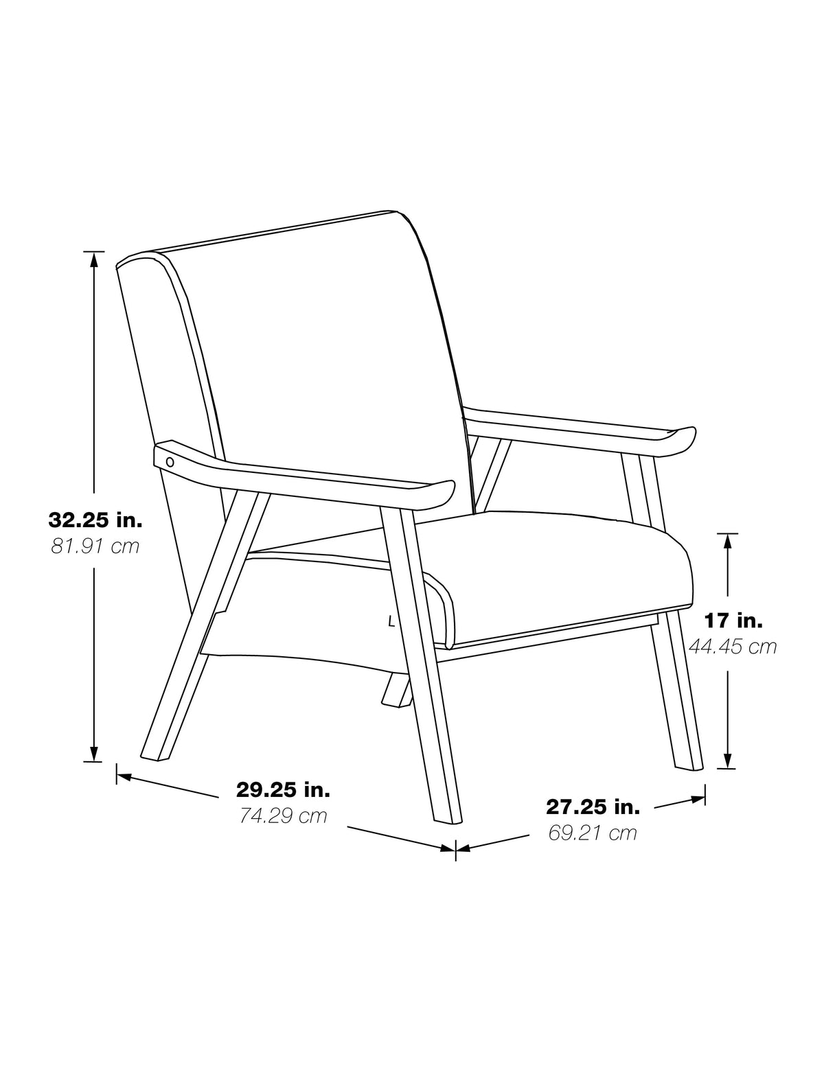 Linen White Fabric Armchair N47459