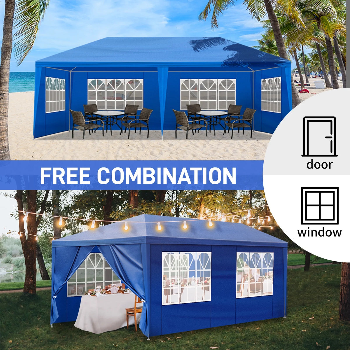 10x20ft White Party Tent Canopy P165