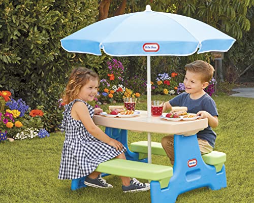 Multi Color Picnic Table with Umbrella R62242