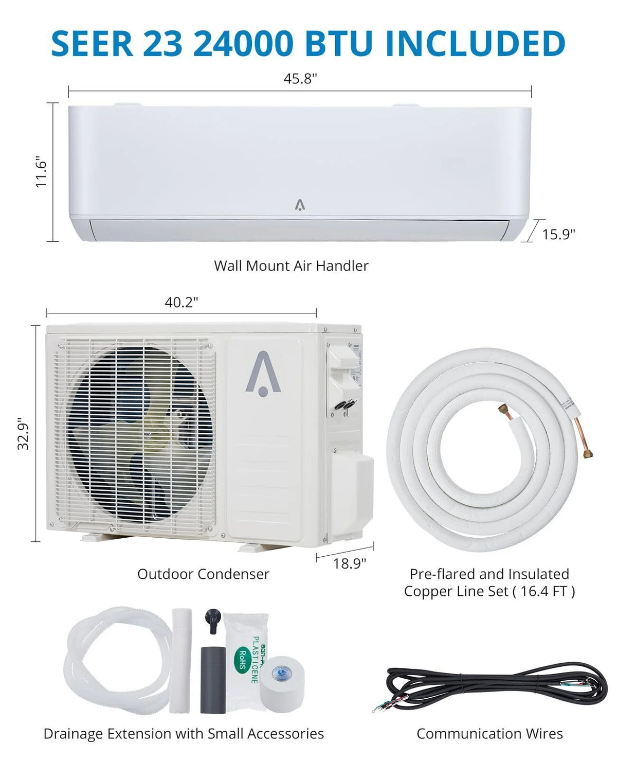 24000 BTU Mini Split Air Conditioner Heat Pump I942115