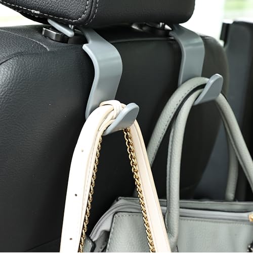 Car Seat Headrest Hook 4 Pack Storage Organizer Black I255823