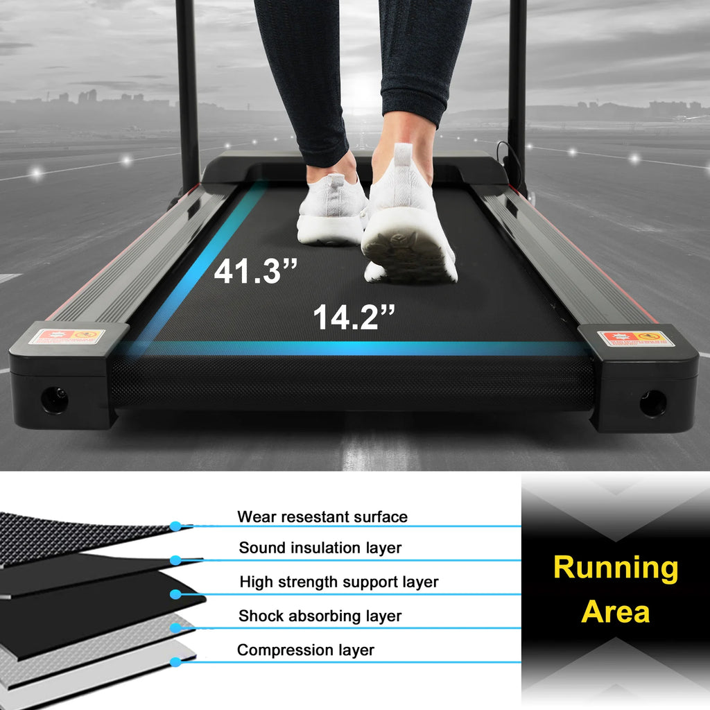 Folding Incline Treadmill 2.5HP 220 LBS Capacity O542387