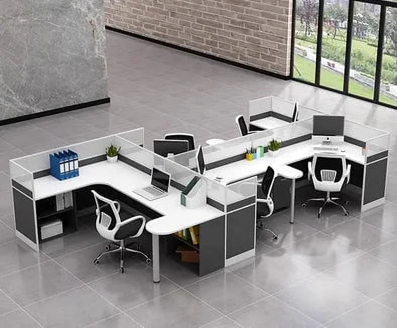 Creative Designer Screen Workstation Office Desk and Chair Y55704