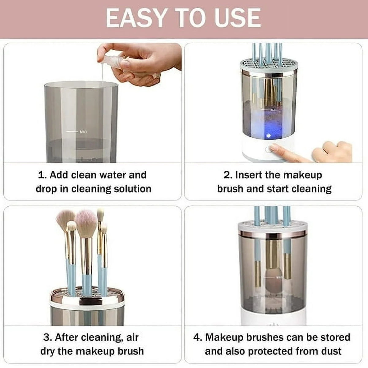 Portable Electric USB Makeup Brush Cleaner Machine O722983