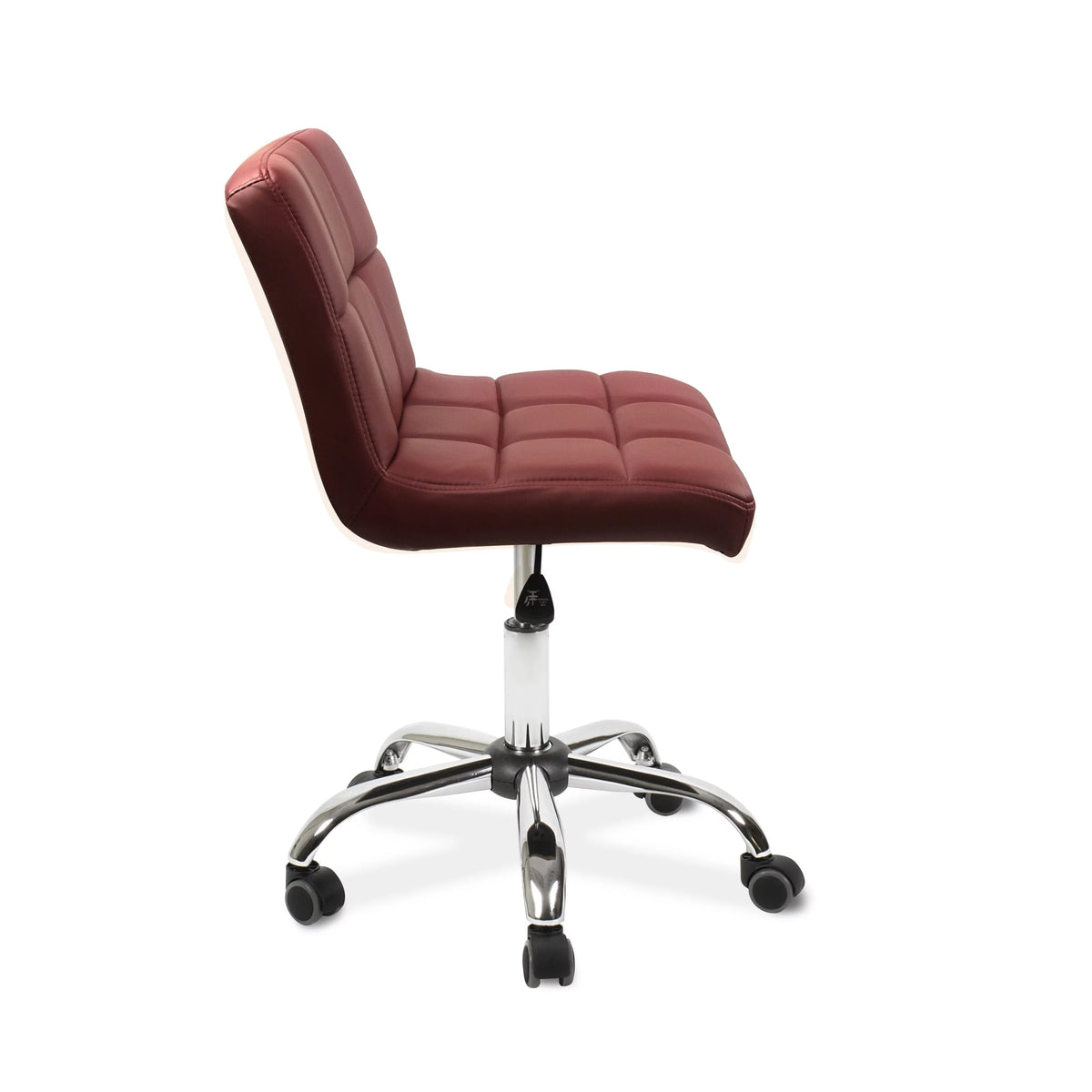 Red Adjustable Armless Tufted Desk Chair F441161