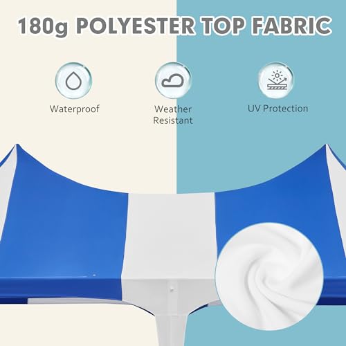 White 26x19ft Heavy Duty Canopy Tent with 8 Removable Sidewalls L32557