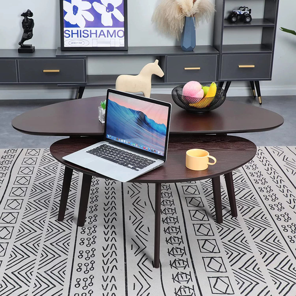 Black Oval Coffee Table I96671