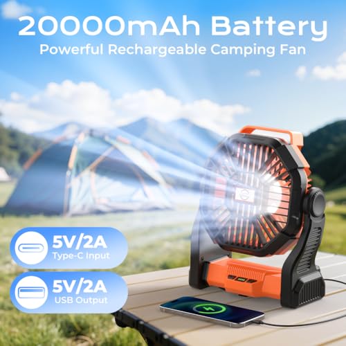 Portable Camping Fan with LED Lantern R346701