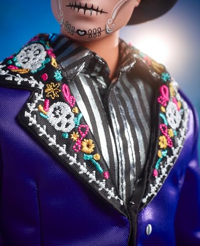 Ken Fashion Doll with Blue Jacket, Black Hat & Doll Stand C690