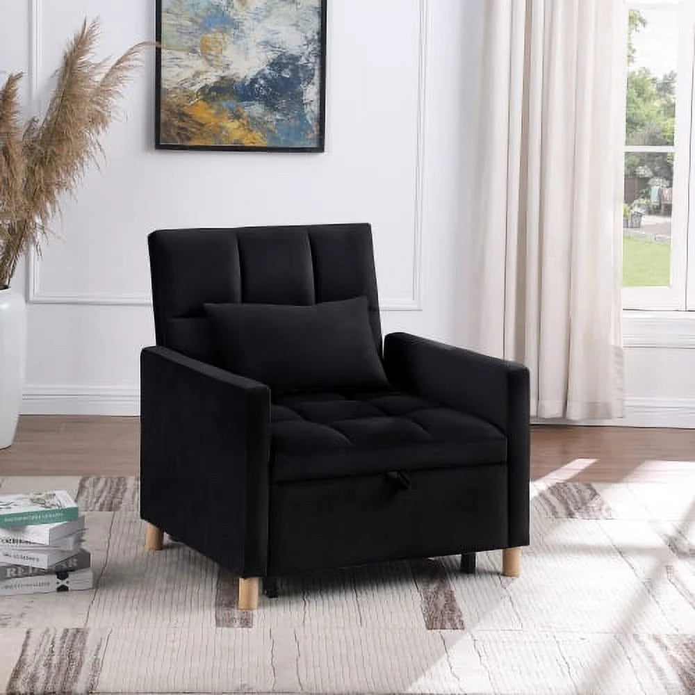 Convertible Sleeper Sofa Chair Bed with Pillow L940