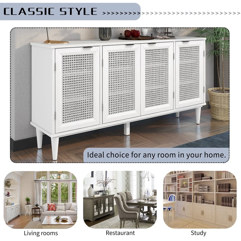 Large Storage Sideboard with Artificial Rattan Door H81978