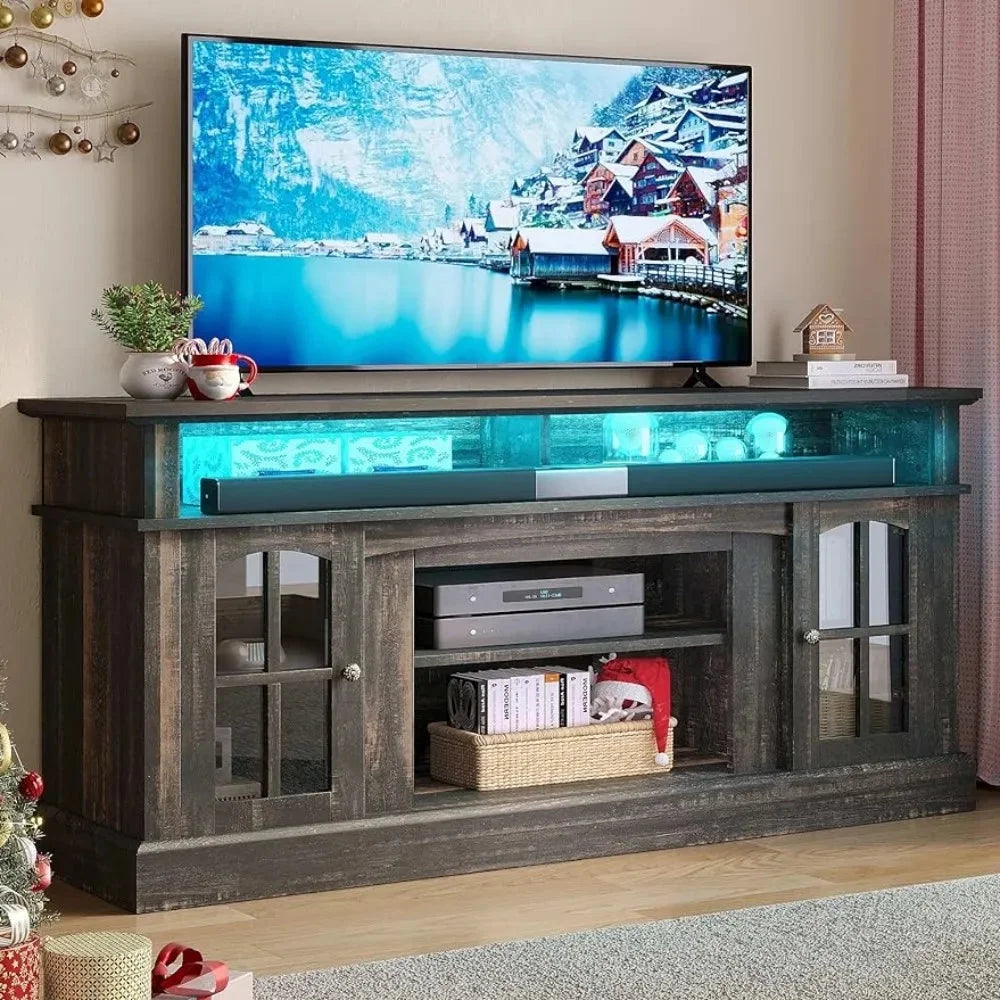 Dark Rustic Oak TV Stand K718468