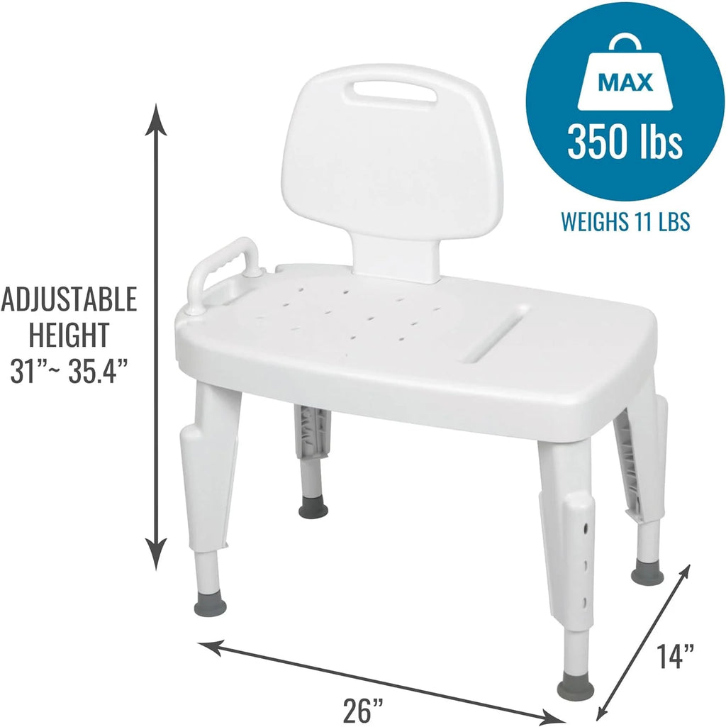 Tool-Free Universal Transfer Bench for Bathtubs & Showers Y6167