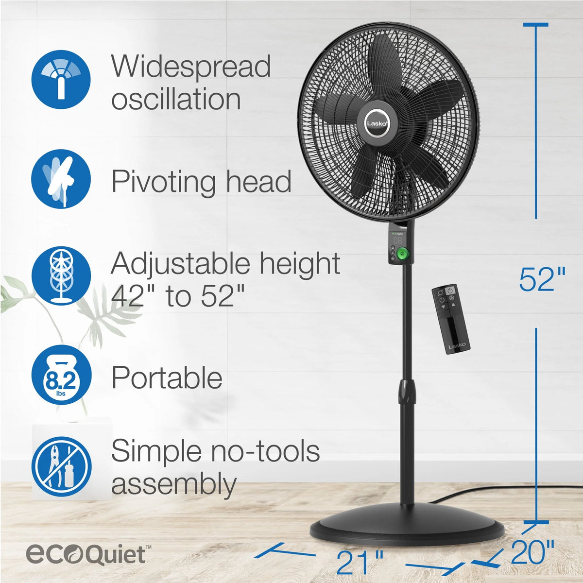 Black Pedestal Fan Q6912