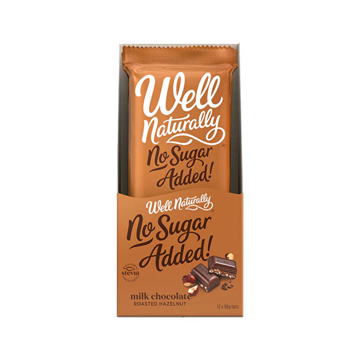 No Added Sugar Milk Chocolate Roasted Hazelnut 90g x 12 C90987