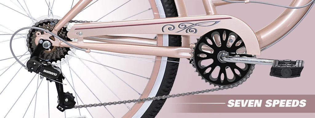 26 In. Rose Gold Women's Cruiser Bike M777480
