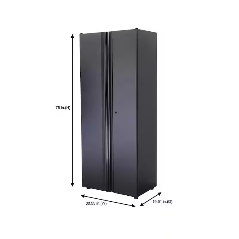 24-Gauge Steel Freestanding Garage Cabinet in Black N476414