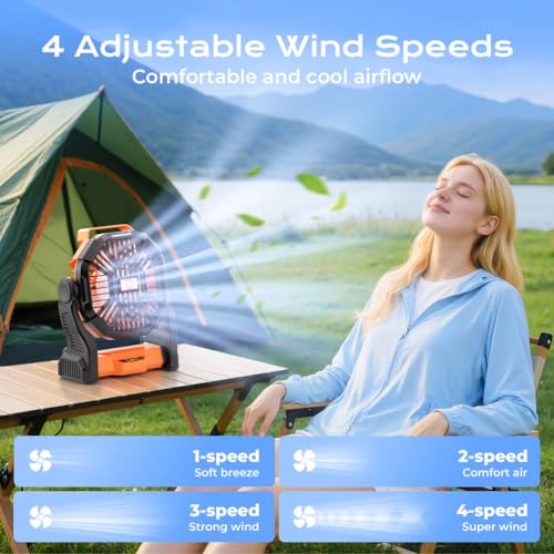 Portable Camping Fan with LED Lantern R346701