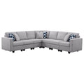 Light Gray Reversible Modular Sectional Sofa O453823