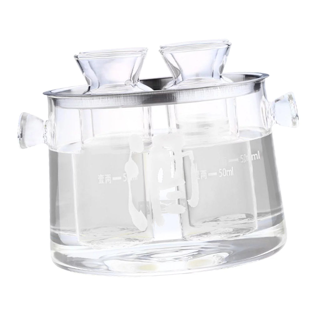 Glass Sake Decanter Bottle 16cmx14.5cmx11.6cm I820912
