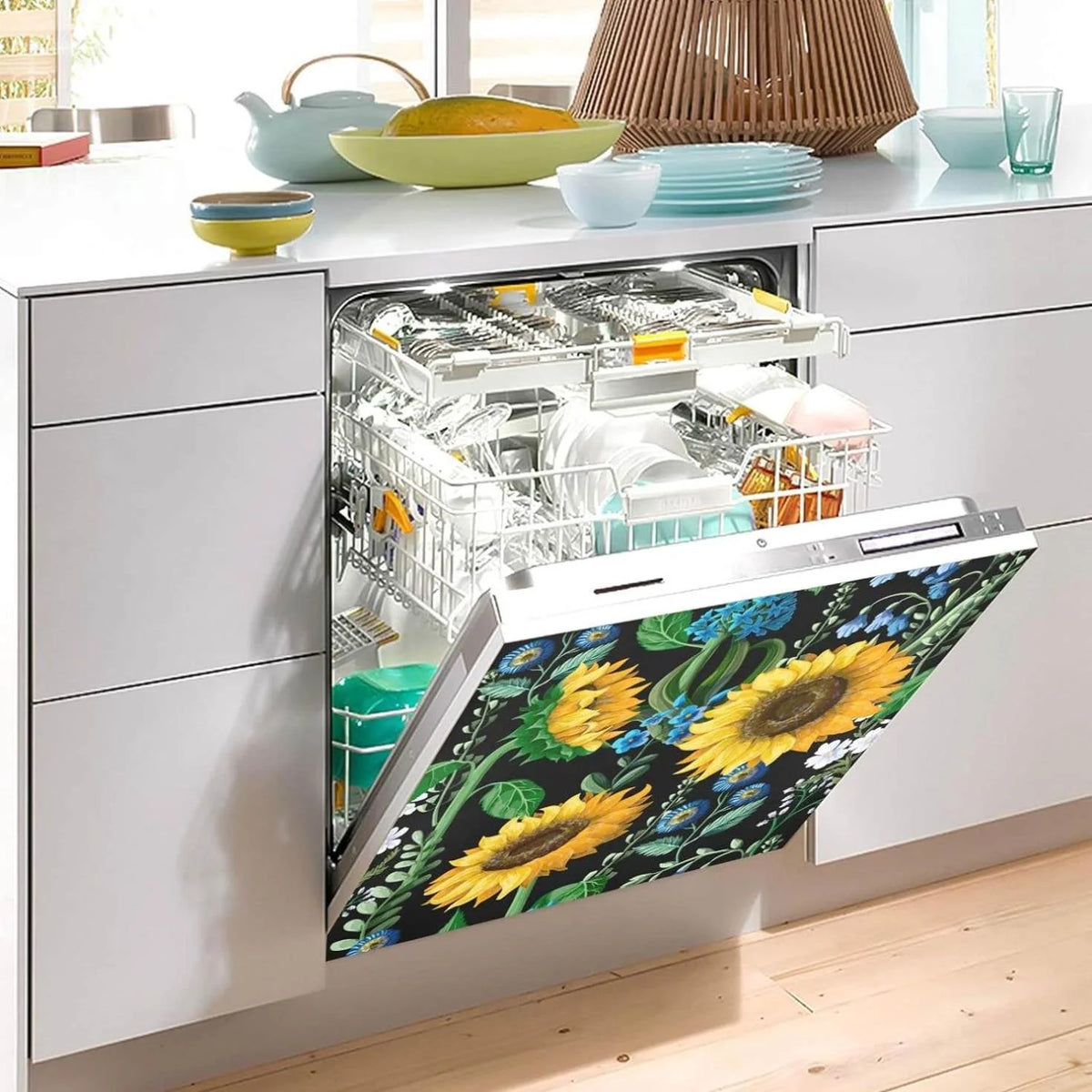 Botanical Sunflower Dishwasher Magnet Cover 23"Wx26"H H265139