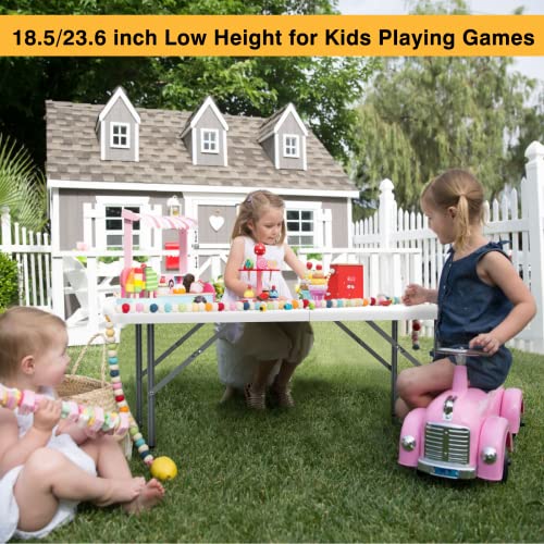 8 Foot Plastic Folding Picnic Table with Carry Handle R877333