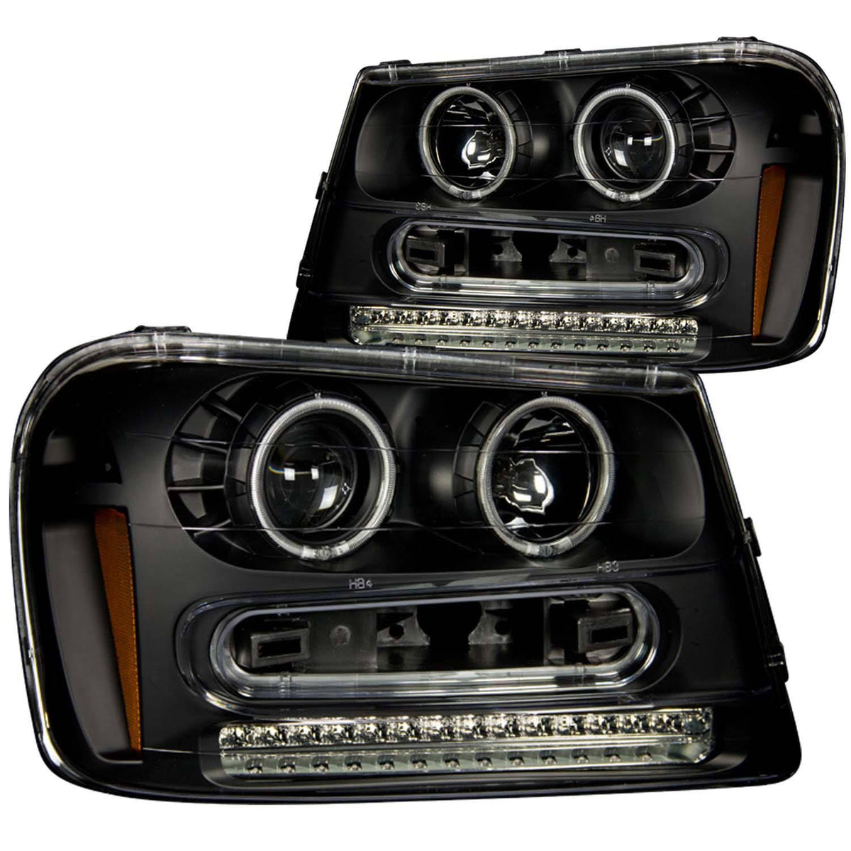 Black Projector Headlights with Halo Z303