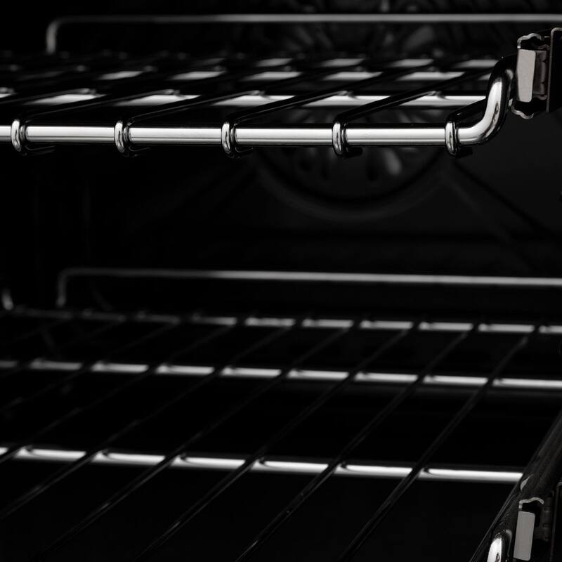 9 Burner Double Oven Dual Fuel Range with Black Matte Door L707