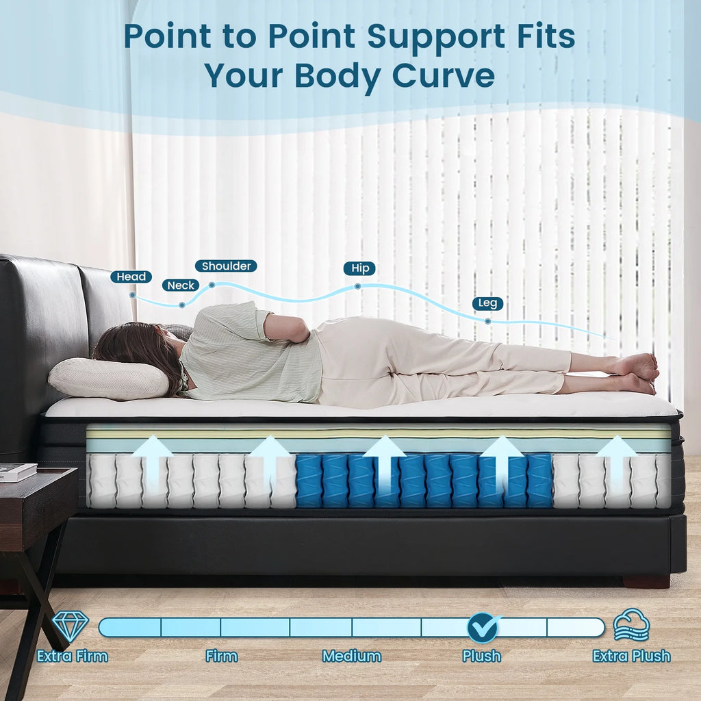 12 Inch Full Memory Foam Hybrid Mattress T3462