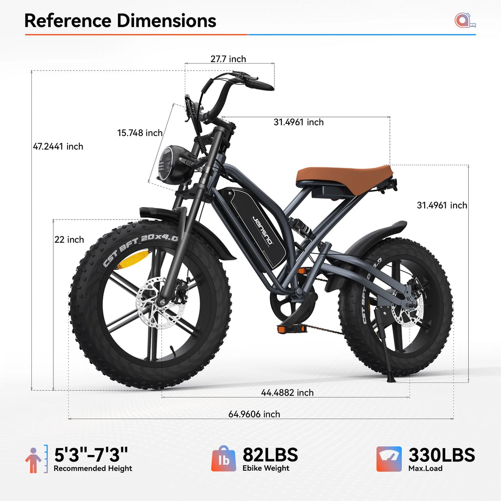 20" Fat Tire 7 Speed Electric Bike T363710