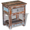 Solid Reclaimed Wood Side Table with 1 Drawer P743