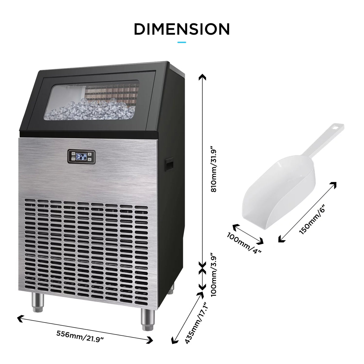 Stainless Steel Commercial Ice Maker Machine 270LB C16361