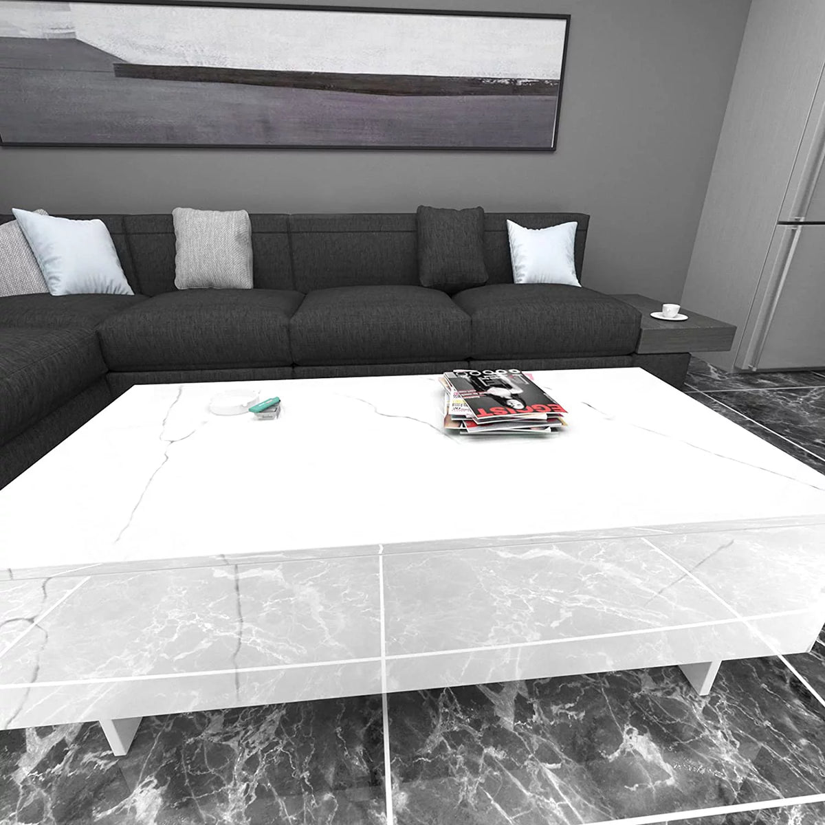 White High Gloss Coffee Table Y96362