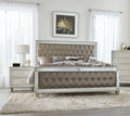 3pc King Bed Nightstands Upholstered Headboard Set Y26606