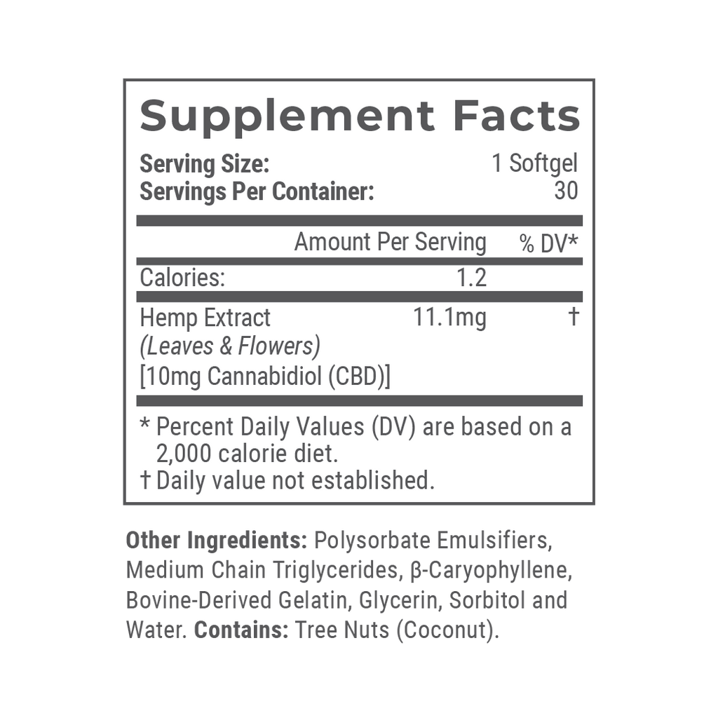 100mg CBD Softgels Q446329
