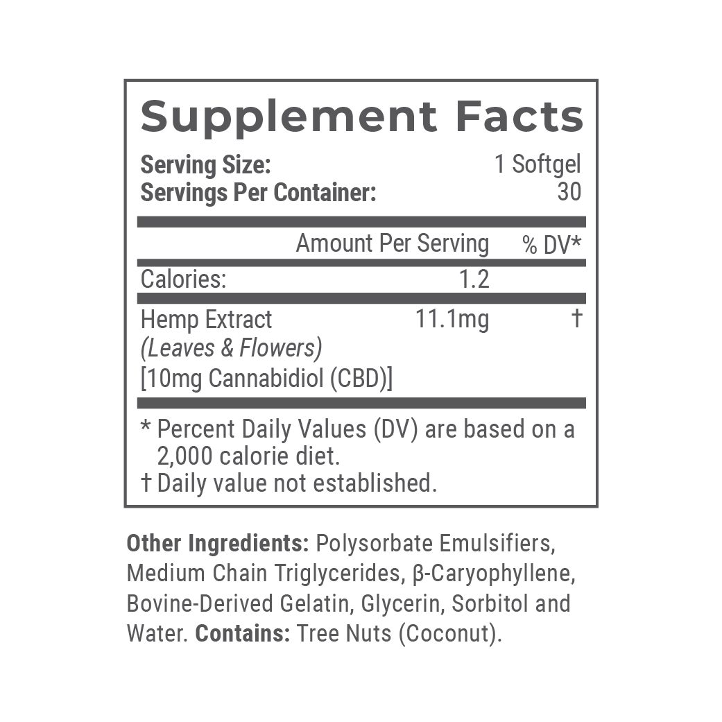 100mg CBD Softgels Q446329
