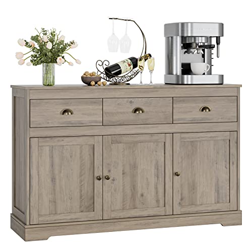 White Buffet Cabinet with 3 Drawers & 3 Doors W239
